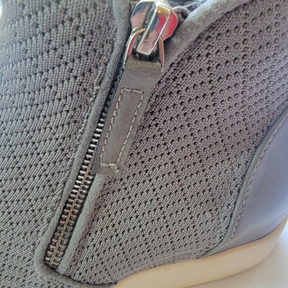 Steve Madden platform knitted sneaker wedge in grey Size 7M - Picture 6 of 12